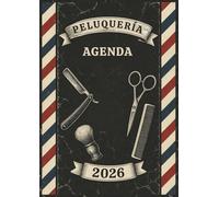 Agenda Peluquería 2026 : Libro de Citas para Peluqueria con Fecha y por Horas, Dia por Pagina 4 Columnas | Intervalo de 30 Minutos de 7:00 a 22:30 (4 Empleados) y Calendario de Mes Corriente A4