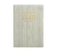 Agenda pequeña 2026, agenda de bolsillo en inglés A7, calendario diario de 365 días con cubierta de piel sintética resistente, cuaderno portátil para hombres y mujeres, ideal para el trabajo, la