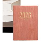 Agenda pequeña 2026 | Cuaderno de calendario de bolsillo A7 - Agenda diaria 365 días versión inglesa, para trabajo escolar, universidad, oficina, familia, estudiantes, mujeres, hombres, maestros