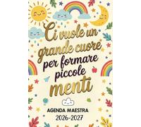 Agenda personalizzata Maestra 2026/2027: Pianificatore delle Lezioni per Insegnanti con Registro Voti - Regalo maestre fine anno.