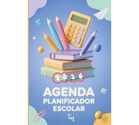 Agenda planificador escolar 2026: Organización clara diaria y semanal. Para ayudar a niños con TDAH, déficit de atención o dificultades de aprendizaje a organizar sus deberes y desarrollar autonomía. Desde enero a diciembre. Interior en blanco y negro
