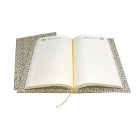 Agenda planificador perpetua, formato 15 x 21 cm, cubierta de papel lavable de 100 g/m2 de alta calidad, hojas a rayas, cubierta con decoración elegante y refinada, para trabajo o estudio, fabricado