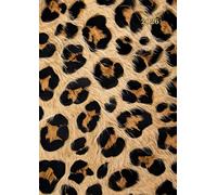 Agenda Planner Mensal e Semanal a4: ( Leopardo ) Horizontal 1 Semana em 2 Páginas, Visão Mensal 1 Mês em 2 Páginas, Datado - Não Spiral - Para Masculina, Feminina & Infantil.