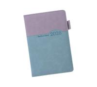 Agenda profesional 2026 de 400 páginas con fecha de piel sintética, agenda académica con pestañas mensuales de colores para agenda diaria y diario de viaje