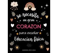 Agenda Profesor Educacion Fisica 2023/2024: Grande planificador semanal y mensual | regalo profesor de educacion fisica | una semana en dos páginas | ... del profesor | regalo para una maestra