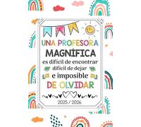 Agenda Profesora 2025 2026 A5: Regalo para maestra de infantil primaria guarderia | Planificador semanal y mensual | Formato pequeño