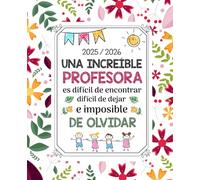 Agenda Profesora 2025 2026: Planificador semanal y mensual | Regalo para maestra de infantil, guardería y escuela primaria