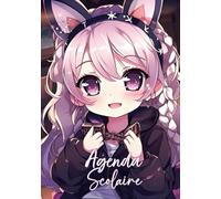 Agenda scolaire 2024 2025: Organisateur et Planificateur Journalier avec Heure | 1 Jour Par Page | Format A5 | Couverture Fille Kawaii