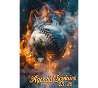 Agenda Scolaire 2025 - 2026 | Baseball: Organisateur hebdomadaire | De septembre 2025 à juillet 2026 | Pour les garçons et les filles de l'école ... du lycée | Deux jours par page | Format A5.