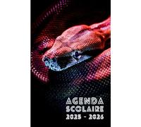 Agenda scolaire 2025 - 2026 : cahier de texte et de devoirs pour étudiants, élèves de primaire, collège et lycée - Couverture reptile serpent