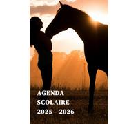 Agenda scolaire 2025 - 2026 : cahier de texte et de devoirs pour étudiants, élèves de primaire, collège et lycée - Couverture cheval - Parfait pour les cavaliers