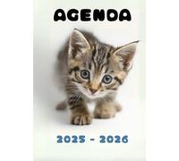Agenda Scolaire 2025-2026: Chat Mignon de Septembre à Juillet | une page par jour | Fille ou Garçon en Primaire CE1 CE2 CM1 CM2 Collège Lycée