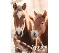 Agenda Scolaire 2025-2026: Chevaux | Journalier (une page par jour) | 12x17 cm | Format standard | Sept 2025 - juil 2026 | Fille & équitation | Animal & animaux | Cheval et poulain mignon