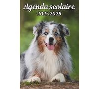 Agenda scolaire 2025 2026 Chien Berger Australien: Organisateur Scolaire , Une semaine sur 2 pages , Primaire, Collège, Lycée pour Fille et Garçon , Enfant , Adulte