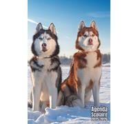 Agenda scolaire 2025 2026 Chien Husky: Organisateur Scolaire , Une semaine sur 2 pages , Primaire, Collège, Lycée pour Fille et Garçon , Enfant , Adulte