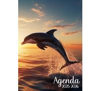 Agenda Scolaire 2025-2026: Dauphin | Journalier (une page par jour) | 12x17 cm | Format standard | Sept 2025 - juil 2026 | Primaire & collège | Fille ... & animaux marins | Mignon & kawaii | Français