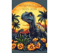 AGENDA SCOLAIRE 2025-2026 DINOSAURE: T-REX | Organisateur journalier pour filles et garçons| Deux jours par page| Etudiant, Collège et Lycée | format a5