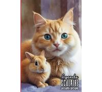 Agenda Scolaire 2025 2026 Fille: Chat et Lapin Mignons, 1 Jour par Page, Carnet A5, Organiseur Planificateur Étudiant Primaire, Collège, Lycée