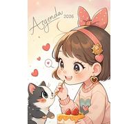 agenda scolaire: 2025-2026: Fille Kawaii Manga | Journalier (une page par jour) | | Format A5 | Sept 2025 - juil 2026 | Collège, lycée & étudiant | Ado fille | Anime & Kpop | Cute & Mignon