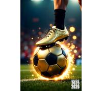 Agenda Scolaire 2025-2026 Football: Fun Ballon Chaussure de Foot Gamer avec Beaucoup d'espace pour noter pour Garcon Fille de Septembre à Juillet Etudiant Primaire, Collège, Lycé, CP, CE1, CM1 et CM2