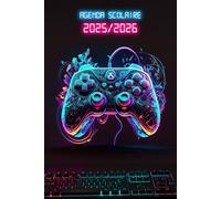 Agenda Scolaire 2025/2026 Gamer: Planificateur Bi-journalier deux jours par page | Organisateur de Sept 2025 à Juil 2026 | Pour Garçons de Primaire, ... | Thème Gaming & geek Manette de Jeux Néon