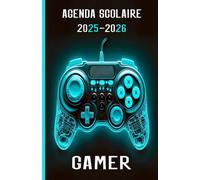 Agenda Scolaire 2025 2026 Gamer: Planificateur journalier garçon fille collège primaire | 2 Jours par page | De Septembre 2025 à Août 2026 | Emploi du ... Format Pratique 13.97 x 21.59 cm | 215 Pages