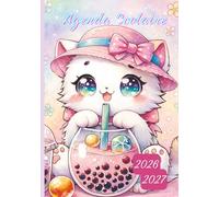 Agenda Scolaire 2025 2026: Kawaii Chat Mignon | Journalier, une Page par Jour |Pour Ecole Elémentaire, Collège, Lycée, Université, Etudiant | 170 pages | Couverture Souple | Pour fille