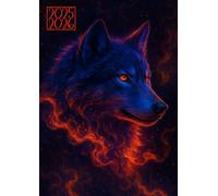 Agenda Scolaire 2025-2026: Loup dans les Etoiles | Journalier (une page par jour) | 12x17 cm | Format A5 | Sept 2025 - juil 2026 | Primaire, collège & lycée | Ado garçon | Animal & animaux | Français