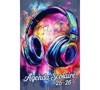 Agenda Scolaire 2025 - 2026 | Musique: Organisateur hebdomadaire | De septembre 2025 à juillet 2026 | Pour les garçons et les filles de l'école ... jours par page | Du lundi au samedi | A5.