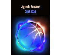 Agenda Scolaire 2025-2026: Organiseur journalier 2 Jours X Page avec heures, (Sep 25 / Jui 26) Pour Etudiants primaire, Lycée Et Collège | CP, CE1 et CE2 - Zone A - B - C | A4 Couverture Basketball