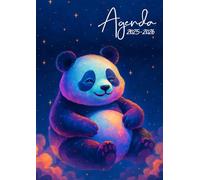 Agenda Scolaire 2025 2026: Panda Kawaii | Bi-journalier (deux jours par page) | 12x17 cm | Format A5 | Sept 2025 - juil 2026 | Animal mignon | Primaire & collège | En français | Fille | School planner