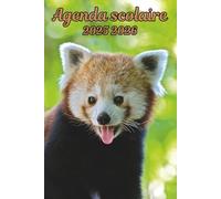 Agenda scolaire 2025 2026 Panda Roux: Organisateur Scolaire , Une semaine sur 2 pages , Primaire, Collège, Lycée pour Fille et Garçon , Enfant , Adulte