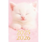 agenda scolaire 2025 2026 petite fille: Journalier UNE PAGE PAR JOUR | Primaire - Format Standard avec assez d'espace pour les devoirs | Elève Ecole ... trop mignon, Chat Cute, Kawaii | Souple