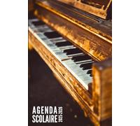 Agenda Scolaire 2025 2026: Piano - Journalier 1 Jour par Page Pour Filles et Garçons en Primaire, Collège, CP, CE1, CE2, CM1, CM2 | De Septembre 2025 à Juillet 2026