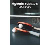 Agenda scolaire 2025 2026 Ping Pong: Organisateur Scolaire , Une semaine sur 2 pages , Primaire, Collège, Lycée pour Fille et Garçon , Enfant , Adulte