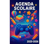 Agenda Scolaire 2025-2026: Planificateur pour Étudiant l’École et le Collège, Semainier et Mensuel De Août 25 à Juillet 26 | Couverture de jeu vidéo