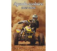 Agenda scolaire 2025 2026 Quad: Organisateur Scolaire , Une semaine sur 2 pages , Primaire, Collège, Lycée pour Fille et Garçon , Enfant , Adulte