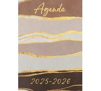 Agenda Scolaire 2025 2026: Rose Poudré & Or | Bi-journalier (deux jours par page) | 12x17 cm | Format A5 | Sept 2025 - juil 2026 | France | Collège, lycée et étudiants | Ado fille | School planner