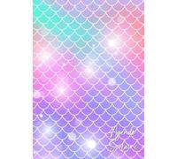 Agenda scolaire 2025-2026: Sirène pour fille | Organisateur et Planificateur Journalier | 2 Jours Par Page | Thème girly