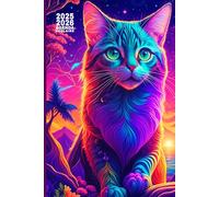 Agenda Scolaire 2025 2026: Soyez le maître incontesté de votre temps, atteignez vos objectifs académiques avec aisance grâce à notre Planificateur Journalier, format A5, motif chat