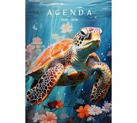 AGENDA SCOLAIRE 2025-2026: TORTUE MARINE | Organisateur et Planificateur Journalier - 1 Jour par page | Primaire, Collège, Lycée pour Fille et Garçon