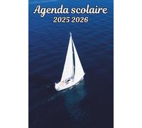 Agenda scolaire 2025 2026 Voile: Organisateur Scolaire , Une semaine sur 2 pages , Primaire, Collège, Lycée pour Fille et Garçon , Enfant , Adulte