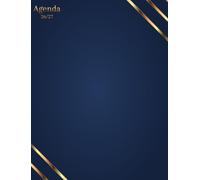 AGENDA SCOLAIRE 2026 2027: 1 jour / 1 page I Journalier I mixte I Collège Lycée étudiant I Hebdomadaire I Mensuel I Planner I SOBRE ELEGANT LEU OR UNI (syra elga)