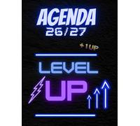 AGENDA SCOLAIRE 2026 2027: 1 jour / 1 page I Journalier I mixte I Collège Lycée étudiant I Hebdomadaire I Mensuel I Planner I NEON NOIR BLEU (syra elga)