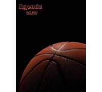AGENDA SCOLAIRE 2026 2027: 1 jour / 1 page I Journalier I mixte I Collège Lycée étudiant I Planner I SPORT BALLON BASKET NOIR SOBRE (syra elga)