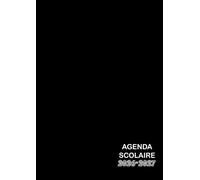 Agenda Scolaire 2026-2027 A4: Organisateur et Planificateur journalier avec Heure, 1 jour par page Pour Etudiants primaire, Lycée Et Collège | CP, CE1 et CE2 | Thème NOIR
