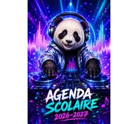 Agenda Scolaire 2026-2027 A5: Gardez le cap sur vos priorités et organisez vos journées avec simplicité grâce à notre Planificateur Journalier 1 Jour ... (primaire, collège et lycée) couverture panda