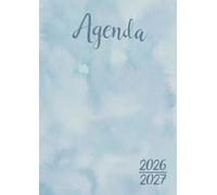 Agenda Scolaire 2026-2027: Bleu Ciel | Journalier (une page par jour) | 12x17 cm | 300 pages | Couverture souple effet aquarelle | sept 2026 - juil 2027 | Collège et Lycée | Fournitures scolaires