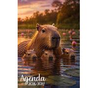 Agenda Scolaire 2026-2027: Capybara Mignon | Journalier - une page par jour | 12x17 cm | Format standard | Septembre 2026 - juillet 2027 | Mignon, ... | Fille & garçon ado | Collège | Coloriages