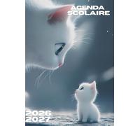 Agenda Scolaire 2026 2027 Chat Kawaii: Planificateur de Mission Quotidien avec Petit Félin Mignon | Cahier de Textes pour Élève de Septembre à Juillet | Organisateur Ronron